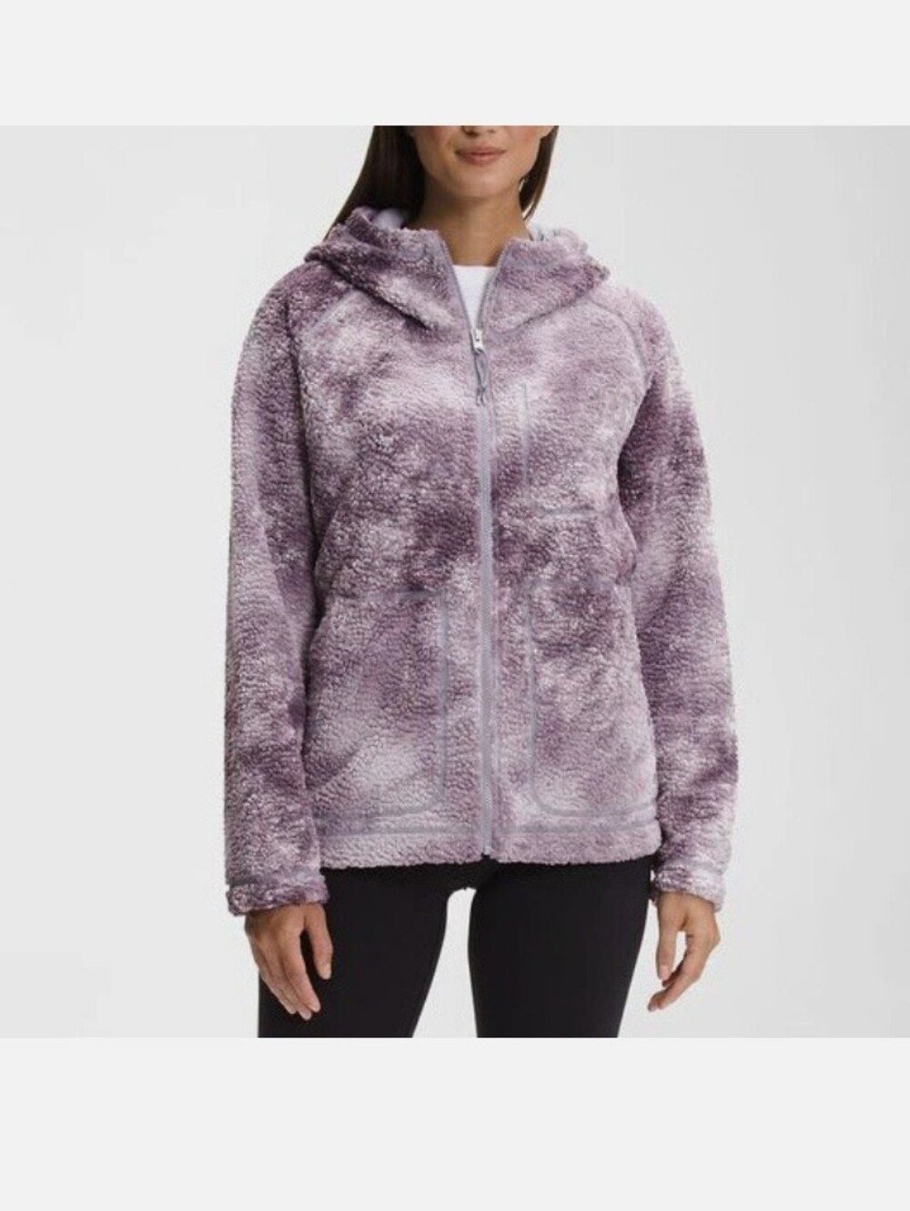 The North Face Lavender Plush Hooded Fleece Jacket